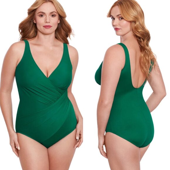 Miraclesuit  Plus Size Oceanus One Piece Malachite NWT Sz18W - Picture 1 of 13